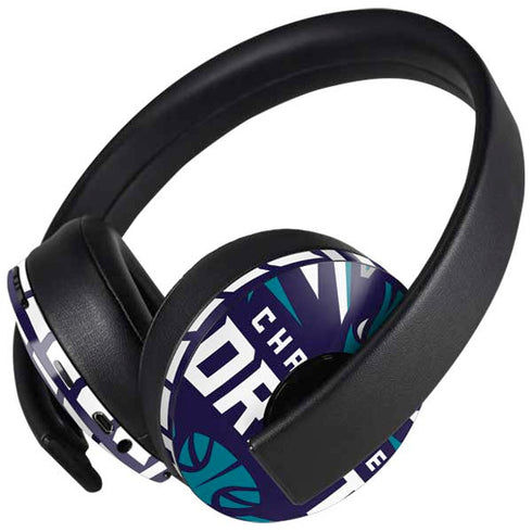 NBA Charlotte Hornets Large Logo PlayStation 4 Gold Wireless Headset Skin