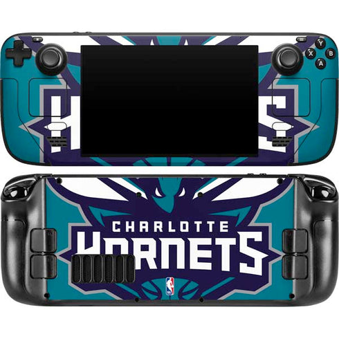 NBA Charlotte Hornets Large Logo Steam Deck Handheld Gaming Computer OLED Skin