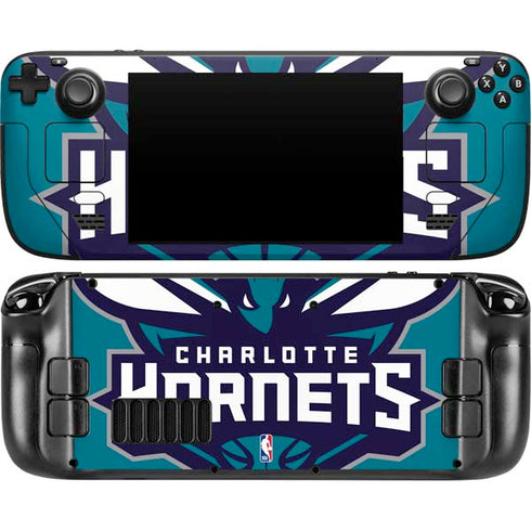 NBA Charlotte Hornets Large Logo Steam Deck Handheld Gaming Computer Skin