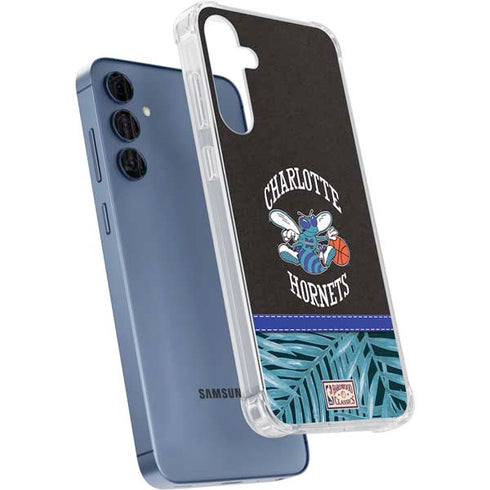 NBA Charlotte Hornets Retro Palms Galaxy A55 5G Clear Case