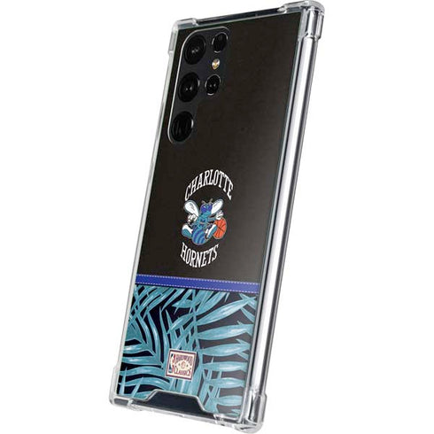 NBA Charlotte Hornets Retro Palms Galaxy S23 Ultra Clear Case