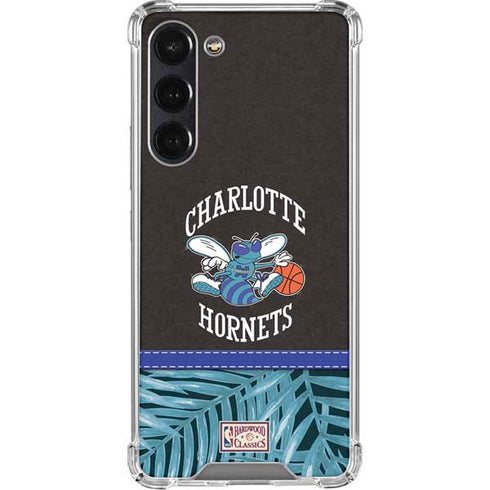 NBA Charlotte Hornets Retro Palms Galaxy S24 FE Clear Case