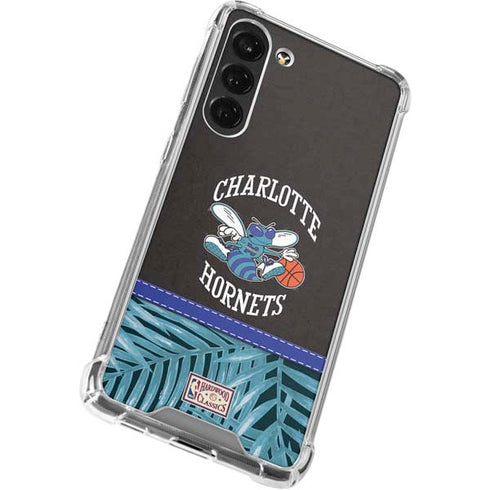 NBA Charlotte Hornets Retro Palms Galaxy S24 FE Clear Case