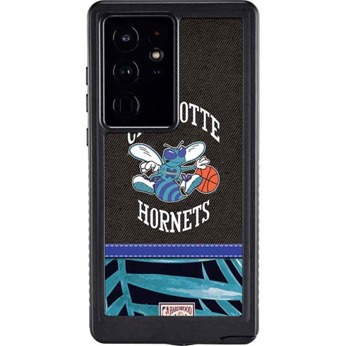 NBA Charlotte Hornets Retro Palms Galaxy S24 Ultra Waterproof Case