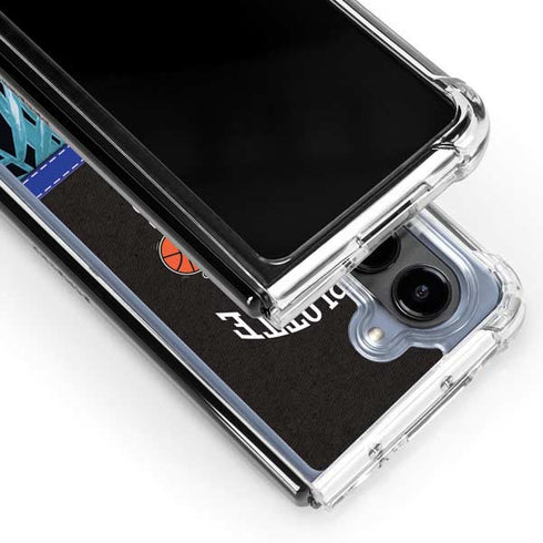 NBA Charlotte Hornets Retro Palms Galaxy Z Fold5 5G Clear Case