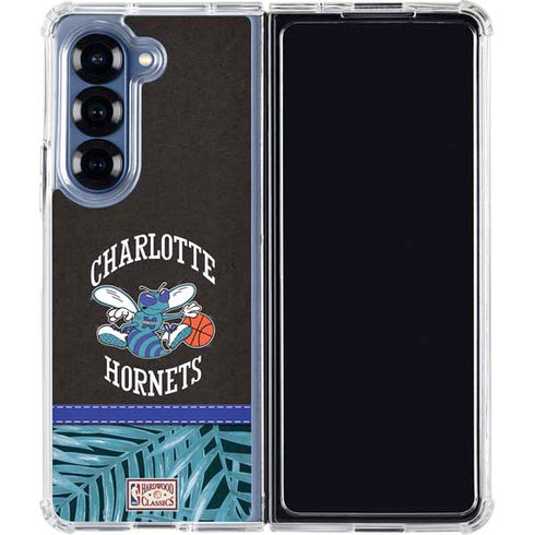 NBA Charlotte Hornets Retro Palms Galaxy Z Fold6 Clear Case