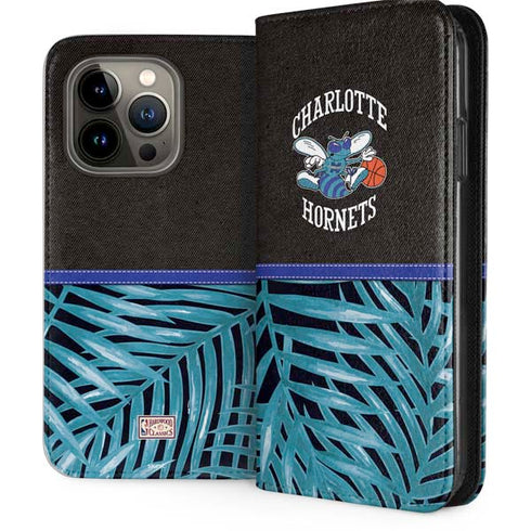 NBA Charlotte Hornets Retro Palms iPhone 13 Pro Folio Case
