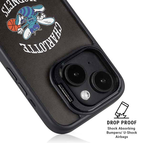 NBA Charlotte Hornets Retro Palms iPhone 14 Kickstand Case