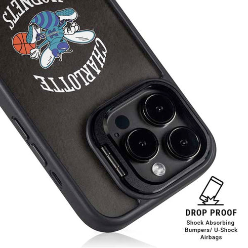 NBA Charlotte Hornets Retro Palms iPhone 15 Pro Max Kickstand Case