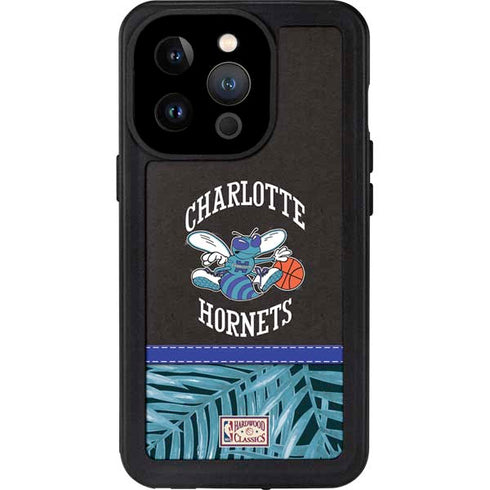 NBA Charlotte Hornets Retro Palms iPhone 15 Pro Waterproof Case