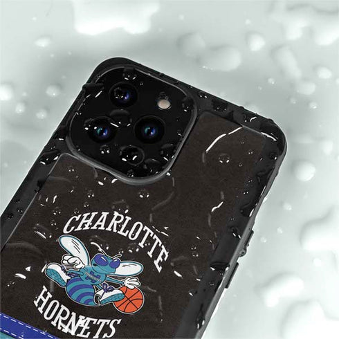 NBA Charlotte Hornets Retro Palms iPhone 15 Pro Waterproof Case