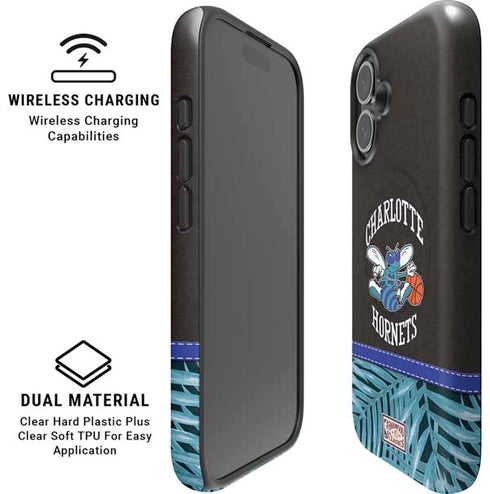 NBA Charlotte Hornets Retro Palms iPhone 16 Magsafe Impact Case
