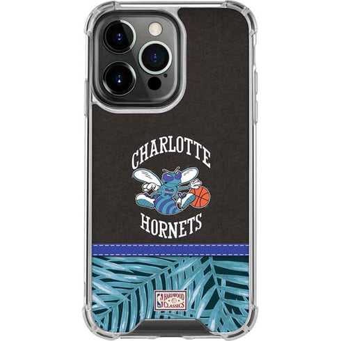 NBA Charlotte Hornets Retro Palms iPhone 16 Pro Max Clear Case