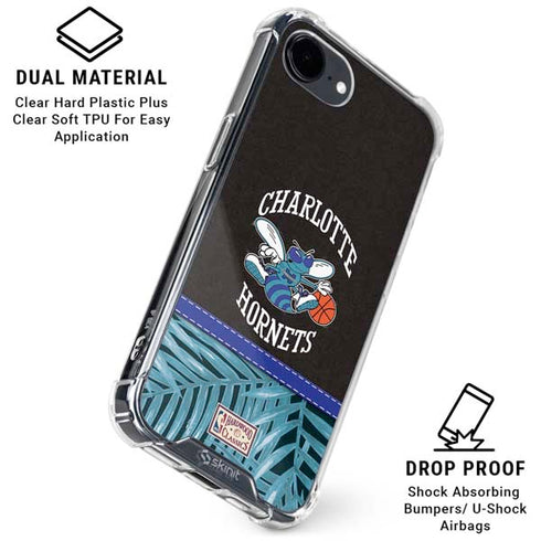 NBA Charlotte Hornets Retro Palms iPhone 16e Clear Case