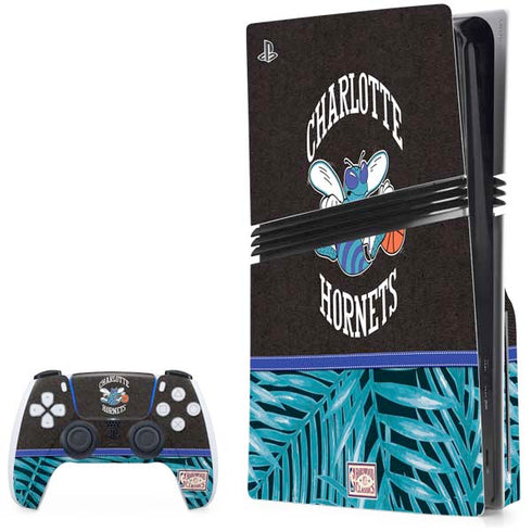 NBA Charlotte Hornets Retro Palms PS5 Pro Disk Bundle Skin