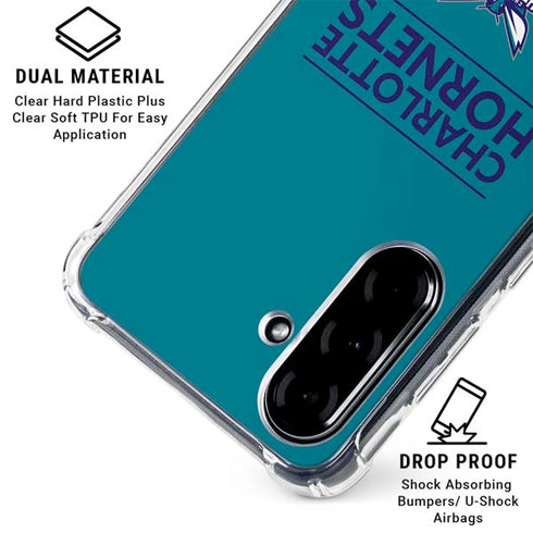 NBA Charlotte Hornets Standard - Blue Galaxy A36 5G Clear Case