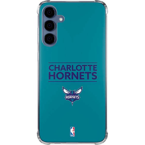 NBA Charlotte Hornets Standard - Blue Galaxy A55 5G Clear Case