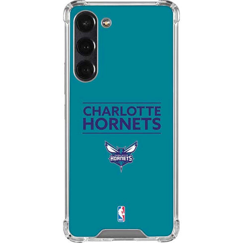 NBA Charlotte Hornets Standard - Blue Galaxy S24 FE Clear Case