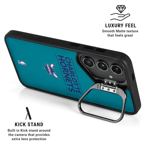 NBA Charlotte Hornets Standard - Blue Galaxy S24 Plus Kickstand Case