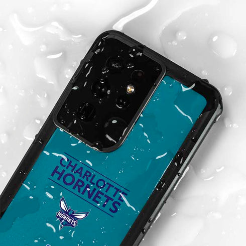 NBA Charlotte Hornets Standard - Blue Galaxy S24 Ultra Waterproof Case