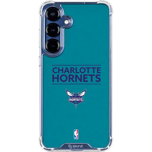 NBA Charlotte Hornets Standard - Blue Galaxy S25 Clear Case