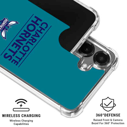NBA Charlotte Hornets Standard - Blue Galaxy S26 Plus Clear Case
