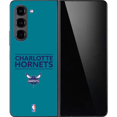 NBA Charlotte Hornets Standard - Blue Galaxy Z Fold5 5G Skin