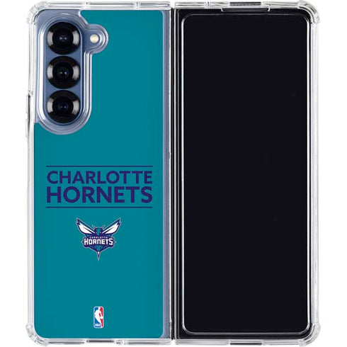 NBA Charlotte Hornets Standard - Blue Galaxy Z Fold6 Clear Case