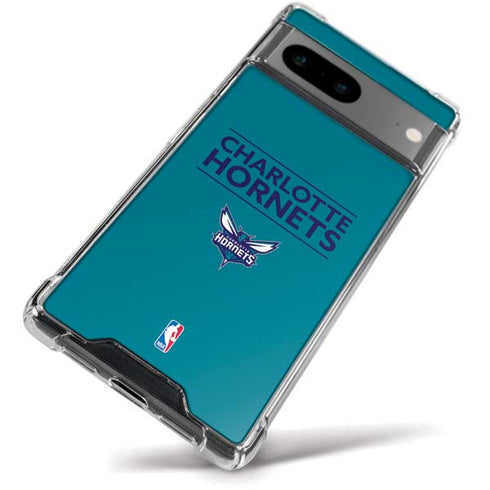 NBA Charlotte Hornets Standard - Blue Google Pixel 8a Clear Case