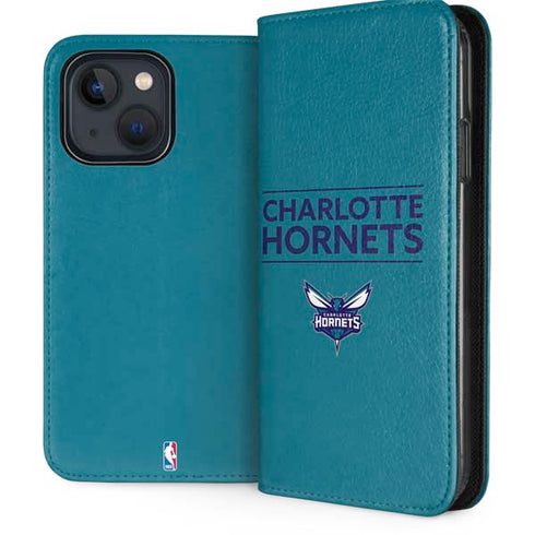 NBA Charlotte Hornets Standard - Blue iPhone 14 Folio Case