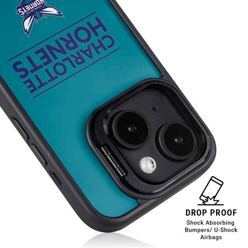 NBA Charlotte Hornets Standard - Blue iPhone 14 Kickstand Case