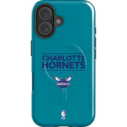 NBA Charlotte Hornets Standard - Blue iPhone 16 Magsafe Impact Case