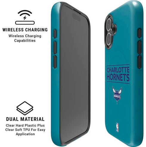 NBA Charlotte Hornets Standard - Blue iPhone 16 Magsafe Impact Case