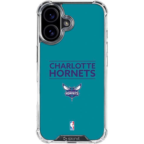 NBA Charlotte Hornets Standard - Blue iPhone 16 Plus Clear Case