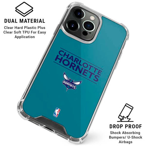 NBA Charlotte Hornets Standard - Blue iPhone 16 Pro Clear Case