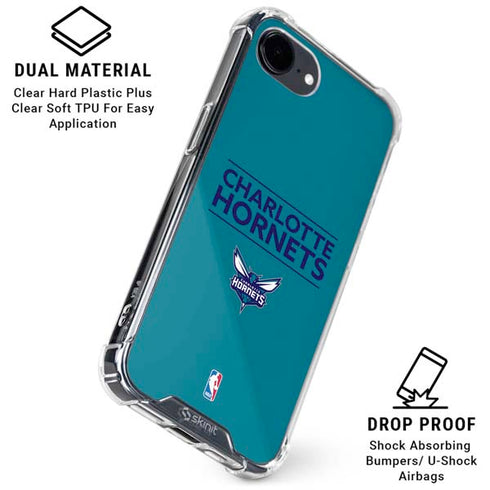 NBA Charlotte Hornets Standard - Blue iPhone 16e Clear Case