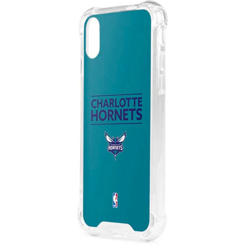 NBA Charlotte Hornets Standard - Blue iPhone XS Clear Case