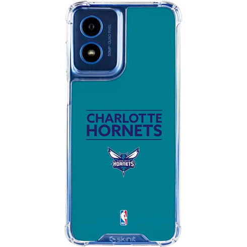 NBA Charlotte Hornets Standard - Blue Moto G 5G (2024) Clear Case