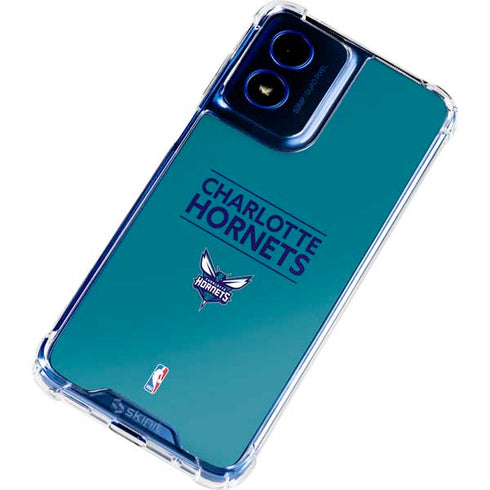 NBA Charlotte Hornets Standard - Blue Moto G Play 4G (2024) Clear Case