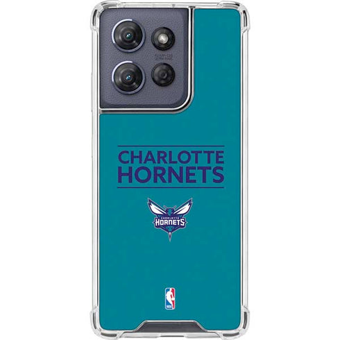 NBA Charlotte Hornets Standard - Blue Moto G Play 5G (2025) Clear Case