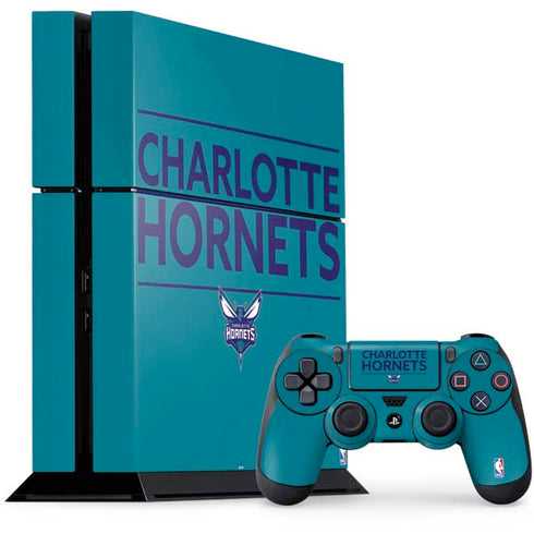NBA Charlotte Hornets Standard - Blue PS4 Console and Controller Bundle Skin
