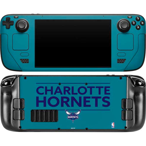 NBA Charlotte Hornets Standard - Blue Steam Deck Handheld Gaming Computer OLED Skin