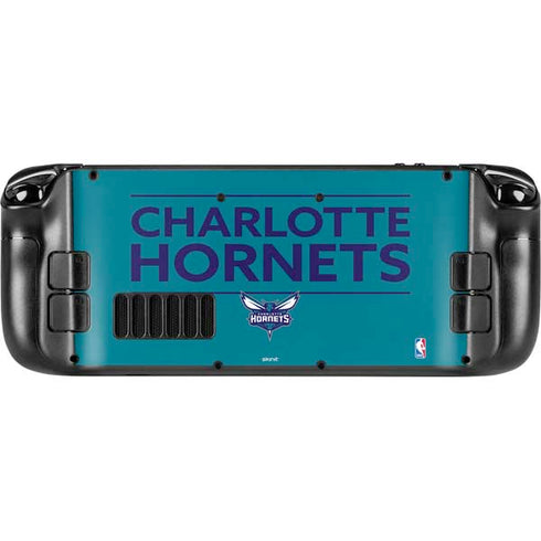 NBA Charlotte Hornets Standard - Blue Steam Deck Handheld Gaming Computer Skin