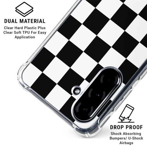Checkerboard Split Galaxy A36 5G Clear Case
