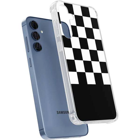Checkerboard Split Galaxy A55 5G Clear Case