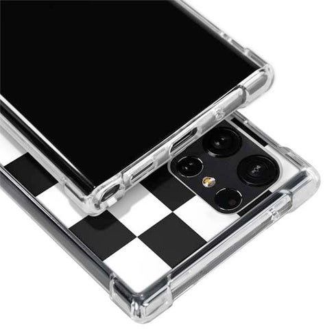 Checkerboard Split Galaxy S22 Ultra Clear Case