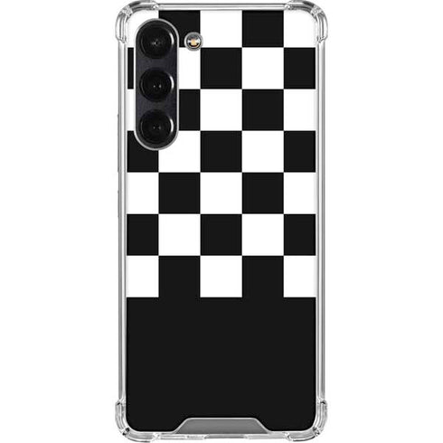 Checkerboard Split Galaxy S24 FE Clear Case