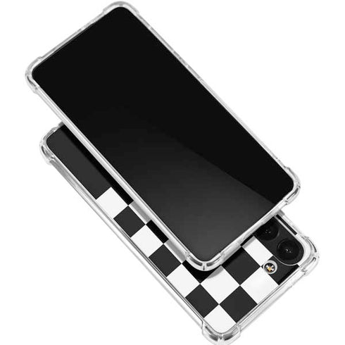 Checkerboard Split Galaxy S24 FE Clear Case