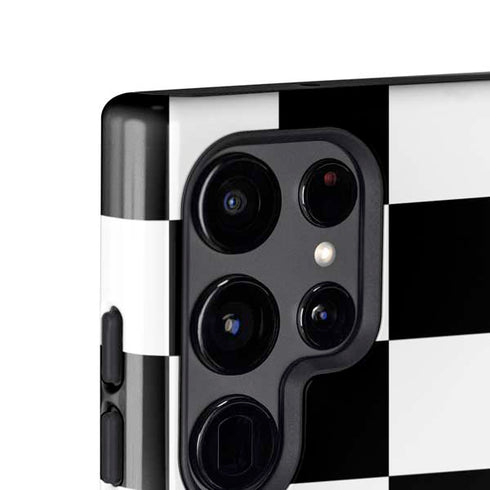 Checkerboard Split Galaxy S25 Ultra Impact Case