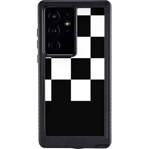 Checkerboard Split Galaxy S24 Ultra Waterproof Case